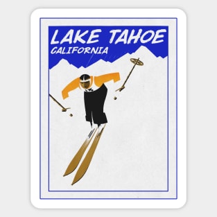 Ski Lake Tahoe California Skiing Skier Sticker